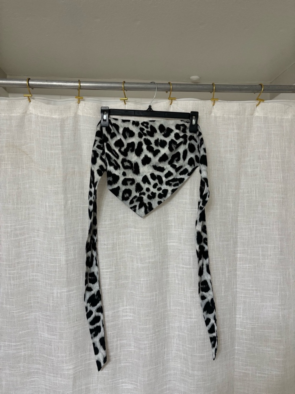 Nasty Gal Black & White Animal Print Top